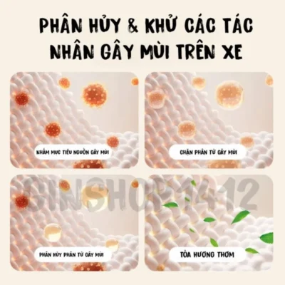 Sap nuoc hoa O To QUEES CUP cao cap Khu mui noi that xe hoi Thom diu nhe Chong say xe Sap thom o to 4