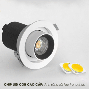 Đèn âm trần Spotlight 360° vỏ trắng 11 127 1