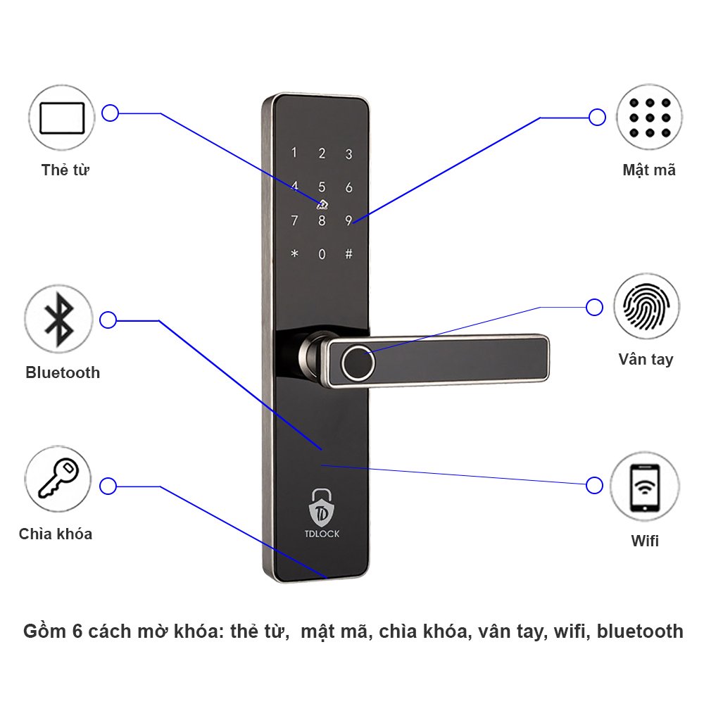 Khoá cửa vân tay TD-T 5 Khoá cửa vân tay TD-T - Ảnh 3