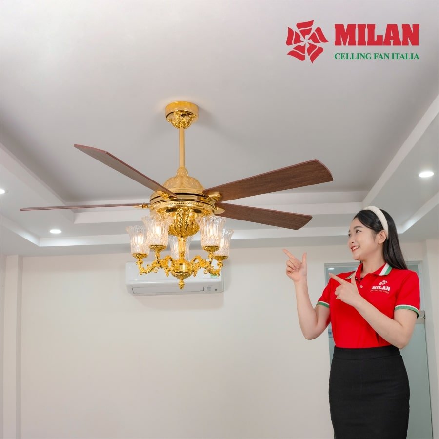 Quạt trần đèn FY968 – Mạ Vàng 9999 3 Quạt trần đèn FY968 – Mạ Vàng 9999 - Ảnh 2