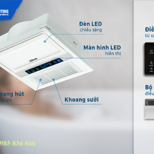 Quạt Sưởi Âm Trần Luxury 11 Đèn Sưởi Âm Trần Luxury