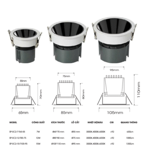 Đèn Spotlight âm trần SP-SC2