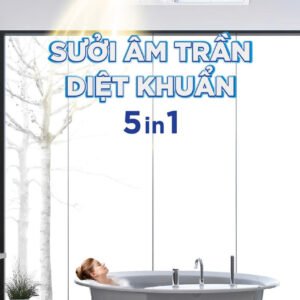 Quạt sưởi âm trần diệt khuẩn 5IN1 60×30 8 Đèn Sưởi Âm Trần Luxury