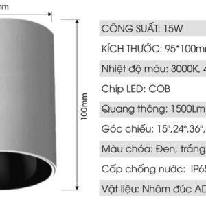 Đèn bơ chiếu rọi 10W - 15W 10 Đèn bơ chiếu rọi 10W - 15W
