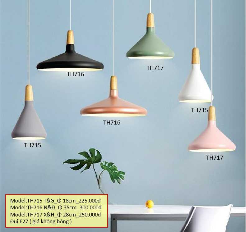 Đèn chao thả nhôm Decor 1 Đèn chao thả nhôm Decor