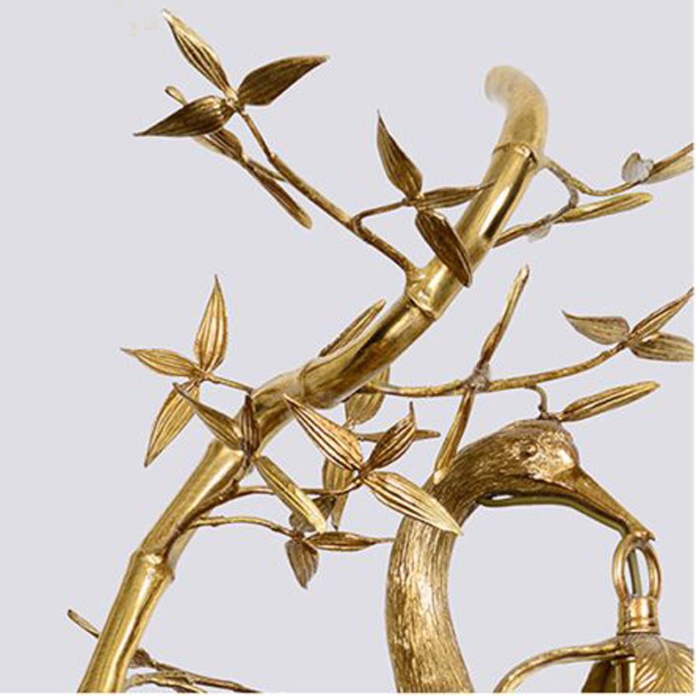 Đèn bàn hạc đồng pha lê ĐB70 3 Đèn bàn hạc đồng pha lê