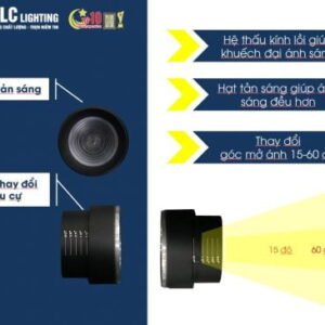 Đèn Led rọi ray Zoom Xoay 360 13 Đèn Led rọi ray Zoom Xoay 360
