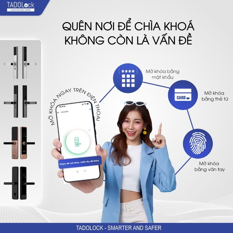 Khóa thông minh cửa nhôm TADOLock 7 Khóa thông minh cửa nhôm TADOLock - Ảnh 6