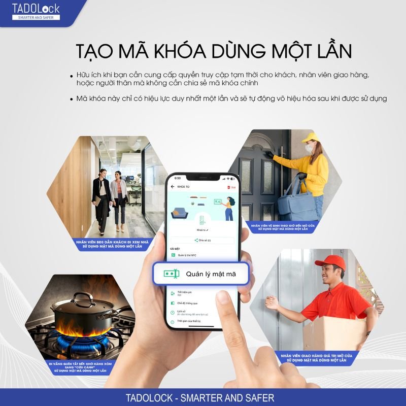 Khóa thông minh cửa nhôm TADOLock 6 Khóa thông minh cửa nhôm TADOLock - Ảnh 5