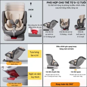 Ghế Ngồi Ôtô Cho Bé Nhà Topkids Fuji, Hệ thống ISOFIX+LATCH Có Mái Che Có Để Chân Hỗ Trợ Lắp Đặt Dễ Dàng 15 Ghe Ngoi Oto Cho Be Nha Topkids Fuji He thong ISOFIXLATCH Co Mai Che Co De Chan Ho Tro Lap Dat De Dang 4