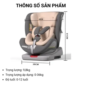 Ghế Ngồi Ôtô Cho Bé Nhà Topkids Fuji, Hệ thống ISOFIX+LATCH Có Mái Che Có Để Chân Hỗ Trợ Lắp Đặt Dễ Dàng 12 Ghe Ngoi Oto Cho Be Nha Topkids Fuji He thong ISOFIXLATCH Co Mai Che Co De Chan Ho Tro Lap Dat De Dang 7