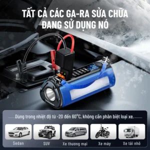 Bơm Lốp Kích Bình ắc Quy Ô Tô 4 Trong 1 Wisezen Có Thể Dùng Làm Pin Sạc Dự Phòng Tích Hợp đèn LED Dễ Thao Tác 14 Bom Lop Kich Binh ac Quy O To 4 Trong 1 Wisezen Co The Dung Lam Pin Sac Du Phong Tich Hop den LED De Thao Tac 8
